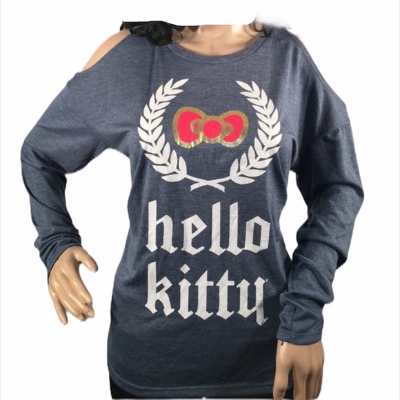 Hello Kitty juniors cold shoulder long sleeve tee - Picture 1 of 6